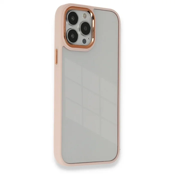 Apple İphone 14 Pro Kılıf Dora Kapak - Pudra