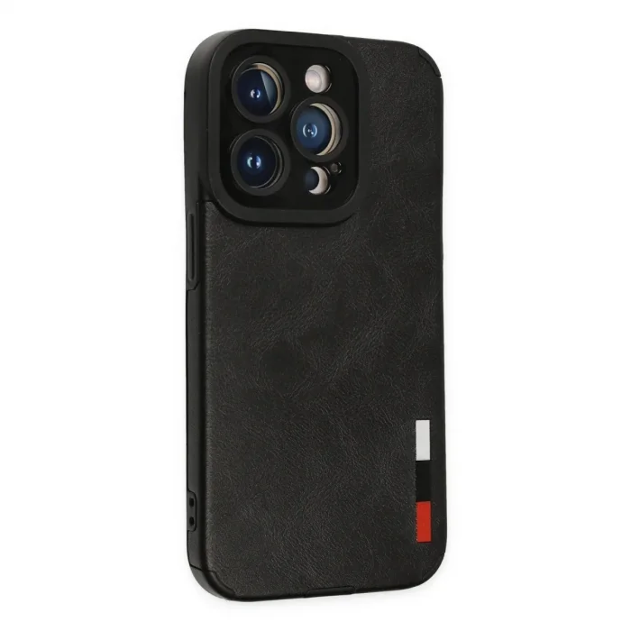 Apple İphone 14 Pro Kılıf Loop Deri Silikon - Siyah