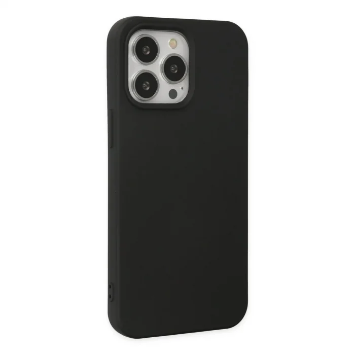 Apple İphone 14 Pro Kılıf Nano İçi Kadife Silikon - Siyah
