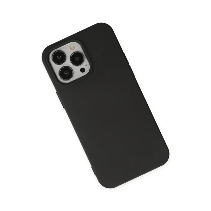 Apple İphone 14 Pro Kılıf Nano İçi Kadife Silikon - Siyah