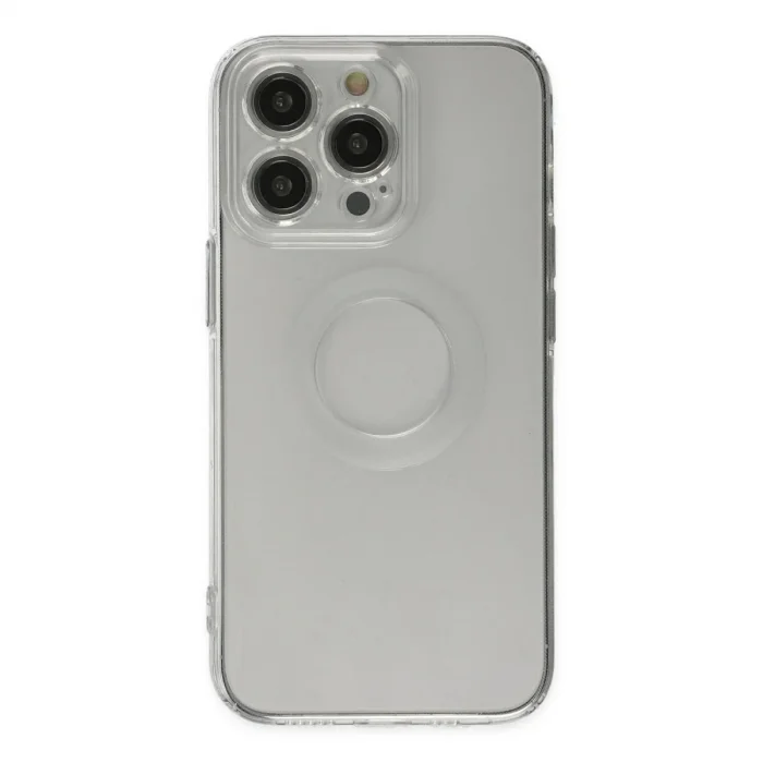 Apple İphone 14 Pro Kılıf Santa Lens Silikon - Şeffaf