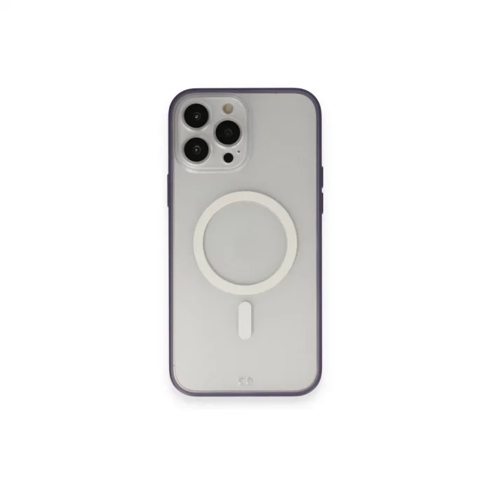 Apple İphone 14 Pro Max Kılıf Grand Magneticsafe Kapak - Mor