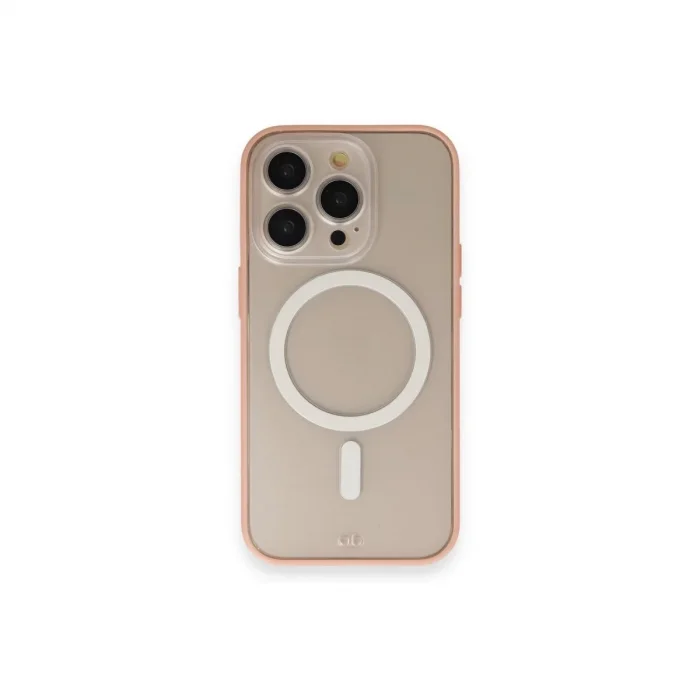 Apple İphone 14 Pro Max Kılıf Grand Magneticsafe Kapak - Pembe