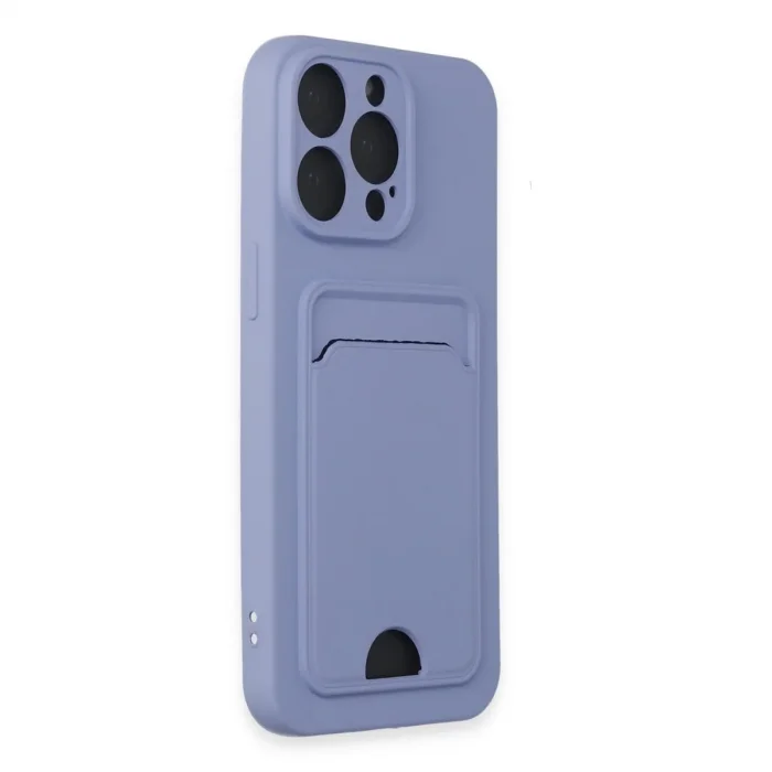 Apple İphone 14 Pro Max Kılıf Kelvin Kartvizitli Silikon - Lila