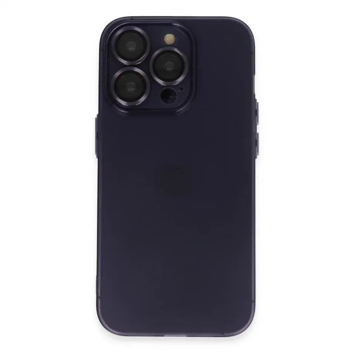 Apple İphone 14 Pro Max Kılıf Luko Lens Silikon - Derin Mor