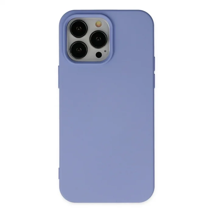 Apple İphone 14 Pro Max Kılıf Nano İçi Kadife Silikon - Lila