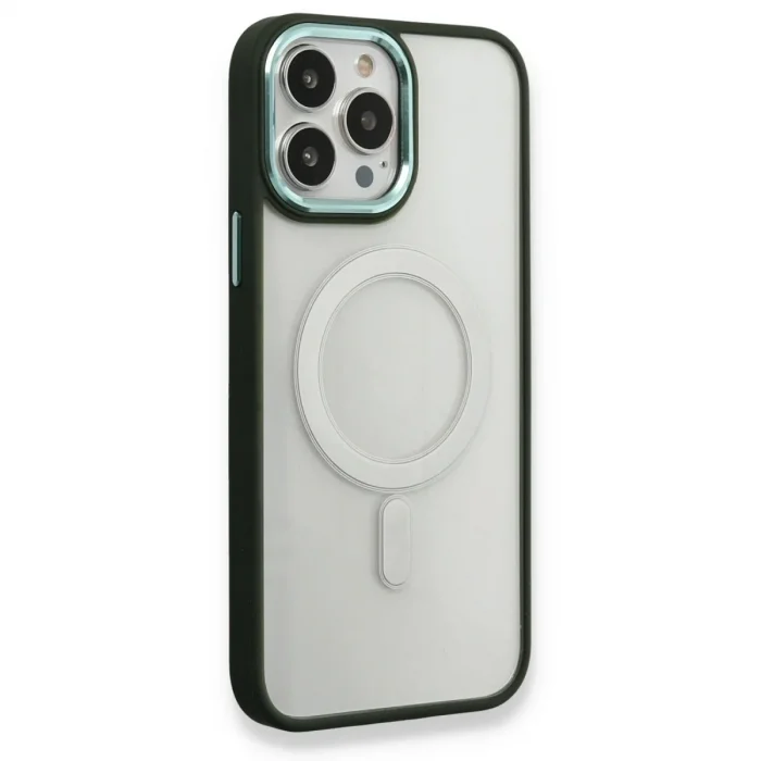 Apple İphone 14 Pro Max Kılıf Room Magneticsafe Silikon - Köknar Yeşili