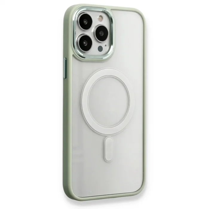 Apple İphone 14 Pro Max Kılıf Room Magneticsafe Silikon - Su Yeşili