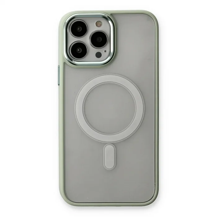 Apple İphone 14 Pro Max Kılıf Room Magneticsafe Silikon - Su Yeşili