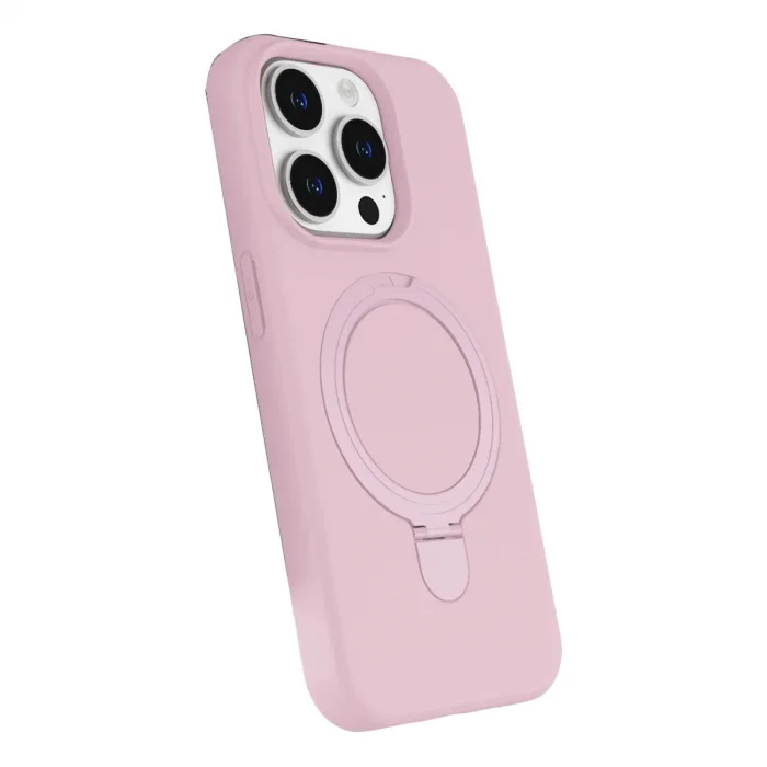 Apple İphone 14 Pro Max Regal Magsafe Standlı Kapak - Açık Pembe