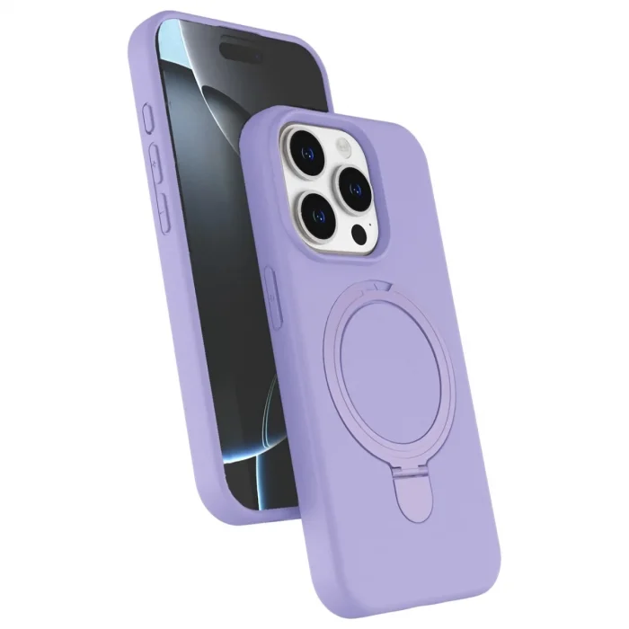 Apple İphone 14 Pro Max Regal Magsafe Standlı Kapak - Lila
