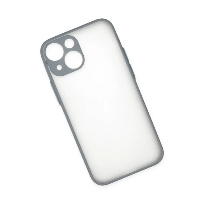 Apple İphone 15 Plus Kılıf Montreal Silikon Kapak - Gri