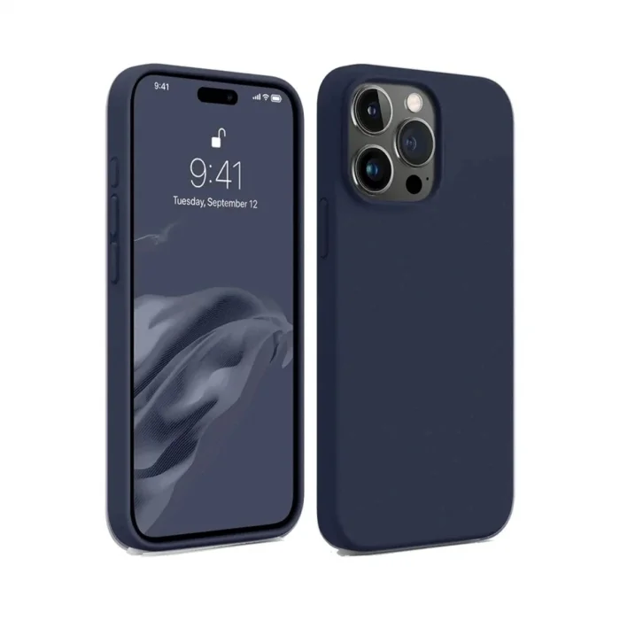 Apple İphone 15 Pro Kılıf First Silikon - Lacivert