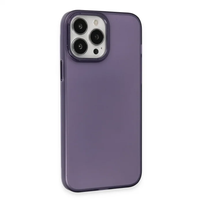 Apple İphone 15 Pro Kılıf Modos Metal Kapak - Derin Mor
