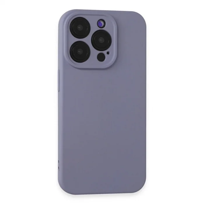 Apple İphone 15 Pro Kılıf Nano İçi Kadife Silikon - Lila
