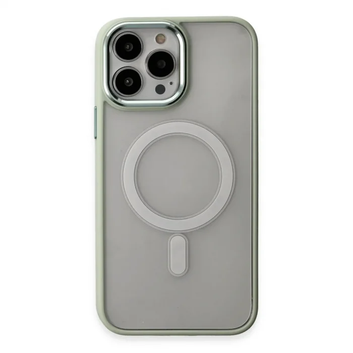 Apple İphone 15 Pro Kılıf Room Magneticsafe Silikon - Su Yeşili