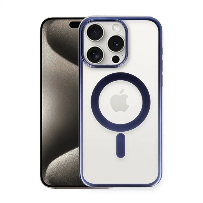 Apple İphone 15 Pro Max Kılıf Erozi Magsafe Kapak - Lacivert