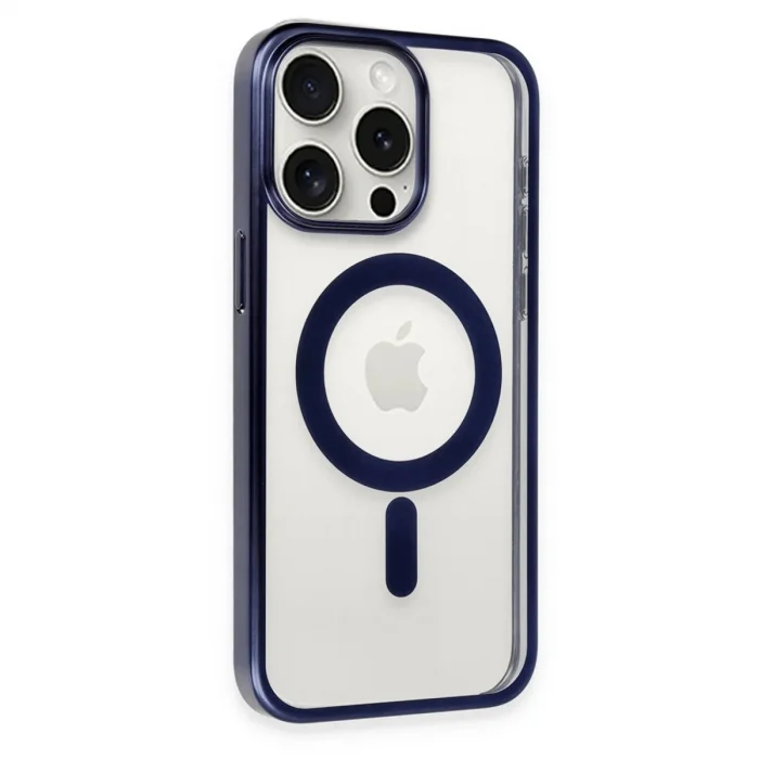 Apple İphone 15 Pro Max Kılıf Erozi Magsafe Kapak - Lacivert