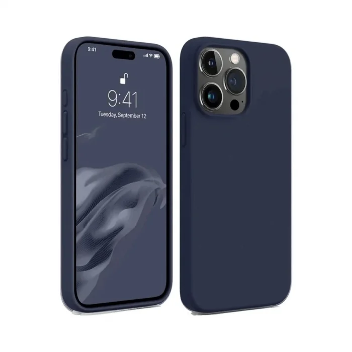 Apple İphone 15 Pro Max Kılıf First Silikon - Lacivert