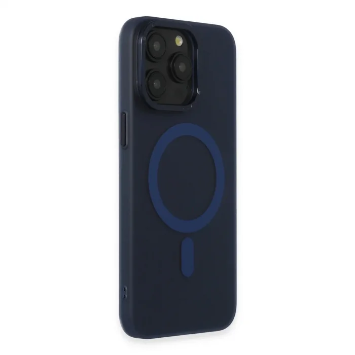 Apple İphone 15 Pro Max Kılıf Lodos Magneticsafe Mat Kapak - Mavi