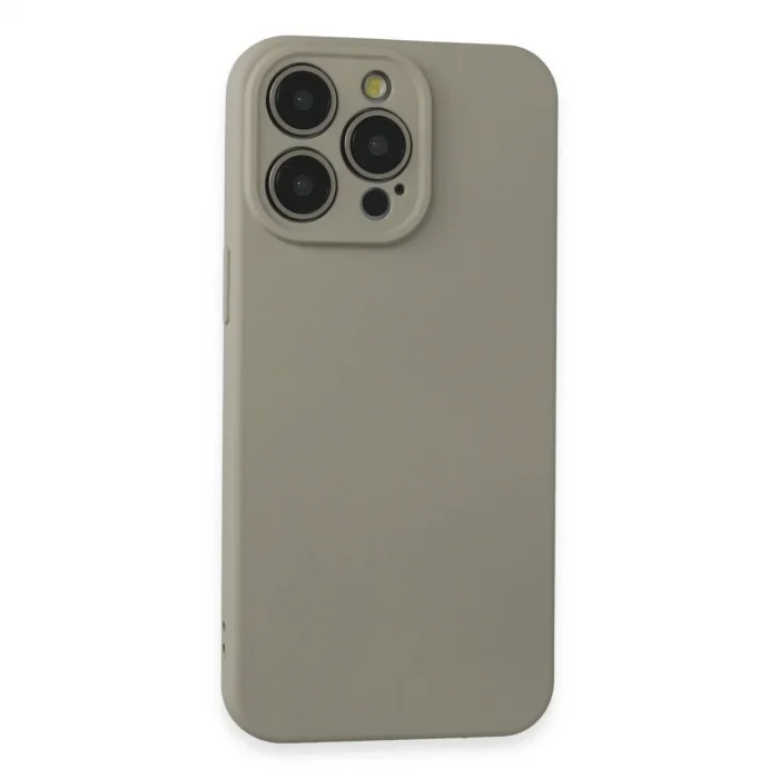Apple İphone 15 Pro Max Kılıf Nano İçi Kadife Silikon - Beyaz Titanyum