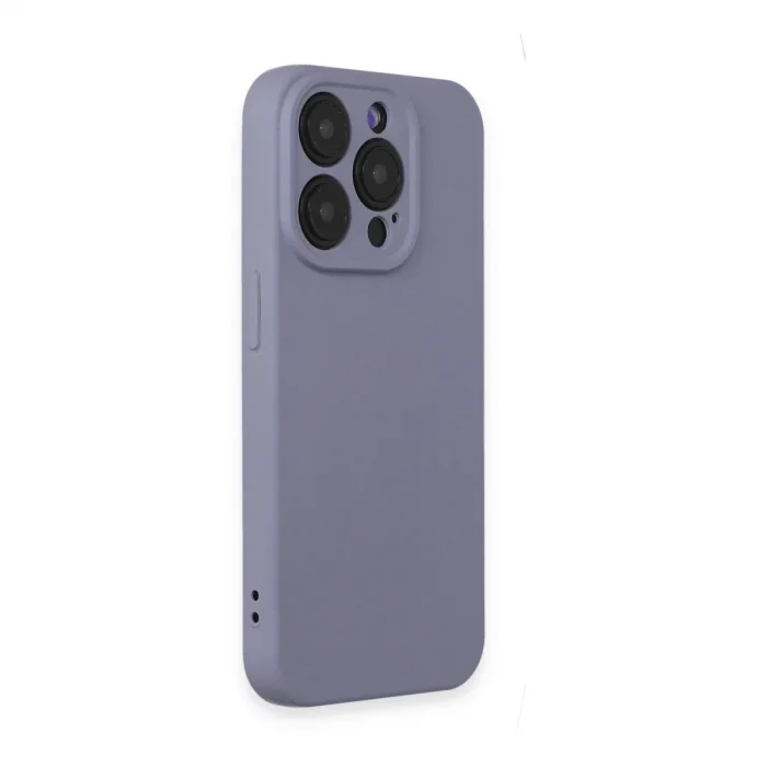 Apple İphone 15 Pro Max Kılıf Nano İçi Kadife Silikon - Lila