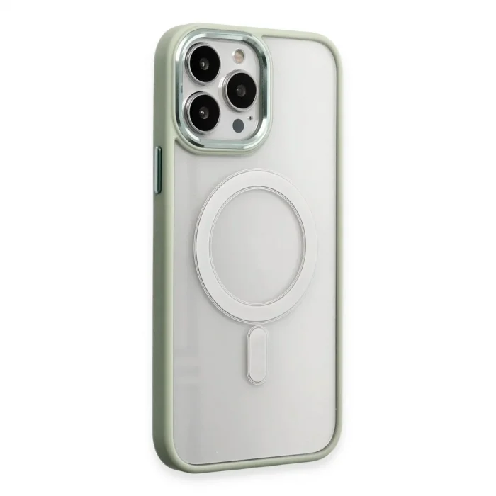 Apple İphone 15 Pro Max Kılıf Room Magneticsafe Silikon - Su Yeşili