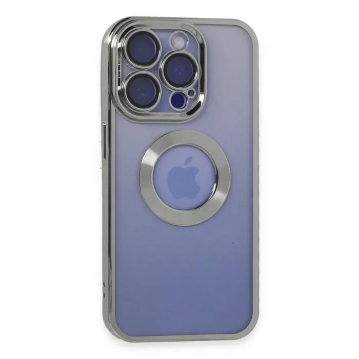 Apple İphone 15 Pro Max Kılıf Slot Silikon - Gümüş