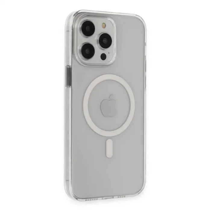 Apple İphone 15 Pro Max Kılıf Tron Şeffaf Magsafe Kapak - Şeffaf