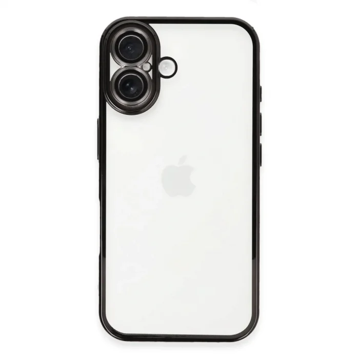 Apple İphone 16 Kılıf Razer Lensli Silikon - Siyah