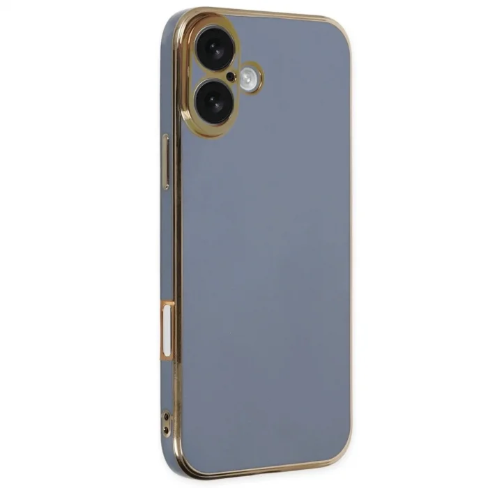 Apple İphone 16 Kılıf Volet Silikon - Mavi
