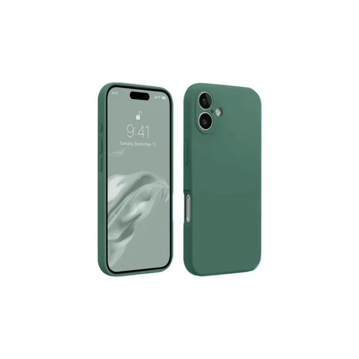 Apple İphone 16 Plus Kılıf First Silikon - Koyu Yeşil