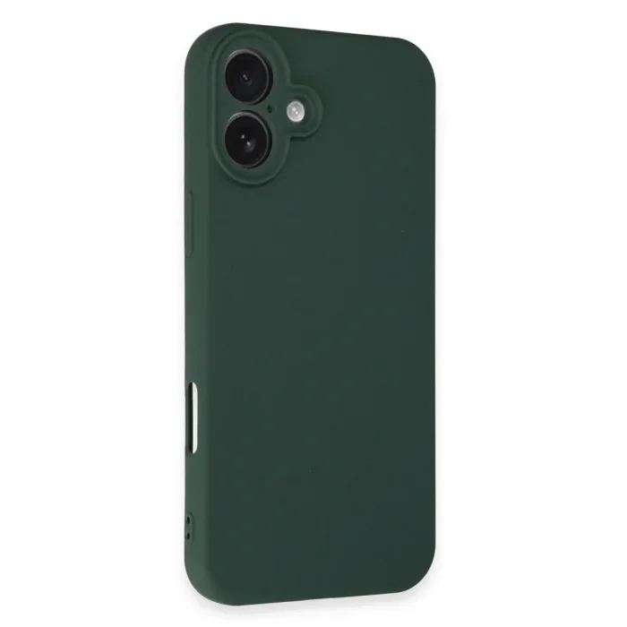 Apple İphone 16 Plus Kılıf First Silikon - Koyu Yeşil