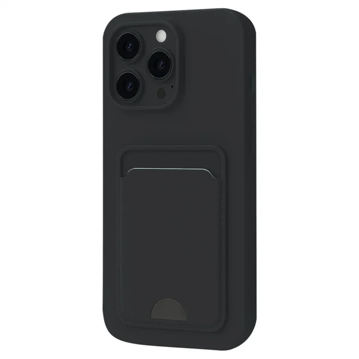 Apple İphone 16 Plus Kılıf Kelvin Kartvizitli Silikon - Siyah