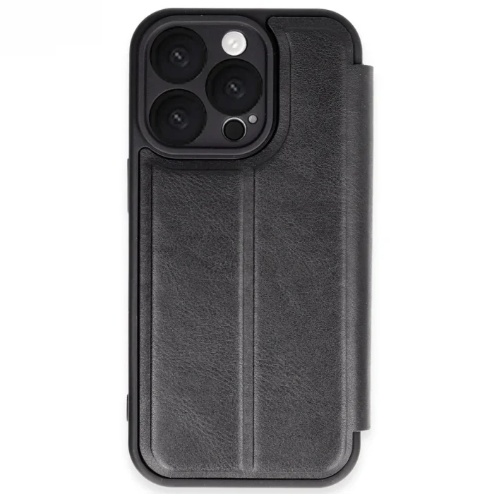 Apple İphone 16 Pro Kılıf Flip Cover - Siyah