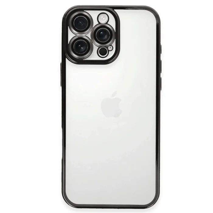 Apple İphone 16 Pro Kılıf Razer Lensli Silikon - Siyah
