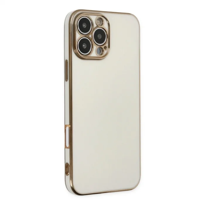 Apple İphone 16 Pro Kılıf Volet Silikon - Beyaz