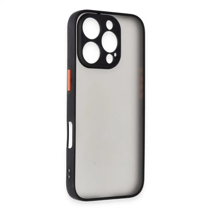 Apple İphone 16 Pro Max Kılıf Montreal Silikon Kapak - Siyah