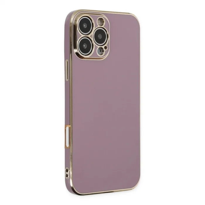 Apple İphone 16 Pro Max Kılıf Volet Silikon - Mor
