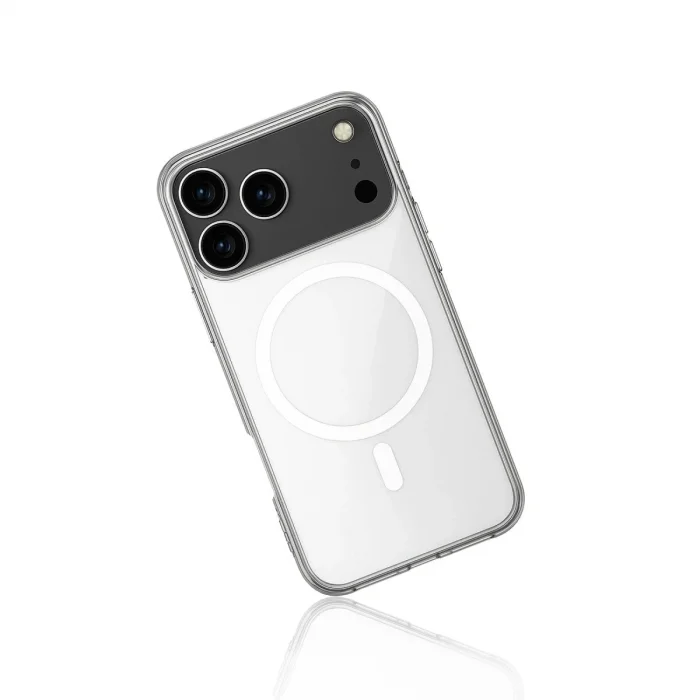 Apple İphone 17 Pro Kılıf Magneticsafe Şeffaf Silikon - Şeffaf