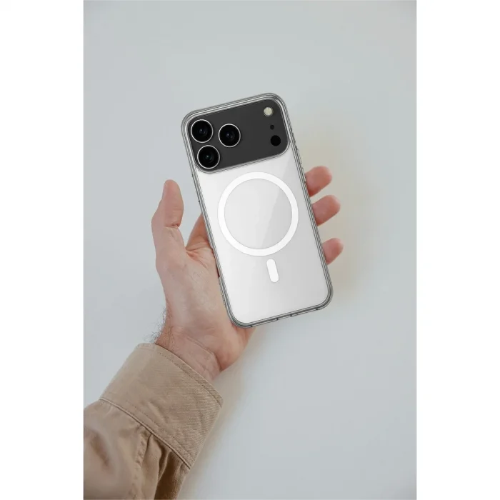Apple İphone 17 Pro Kılıf Magneticsafe Şeffaf Silikon - Şeffaf
