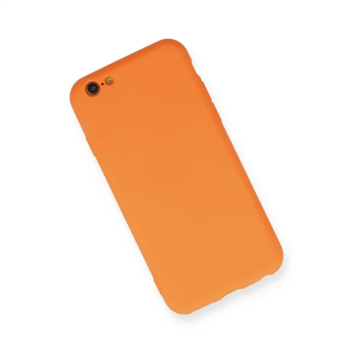 İphone 6 Kılıf Nano İçi Kadife Silikon - Turuncu