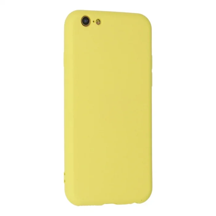 İphone 6 Plus Kılıf Nano İçi Kadife Silikon - Sarı