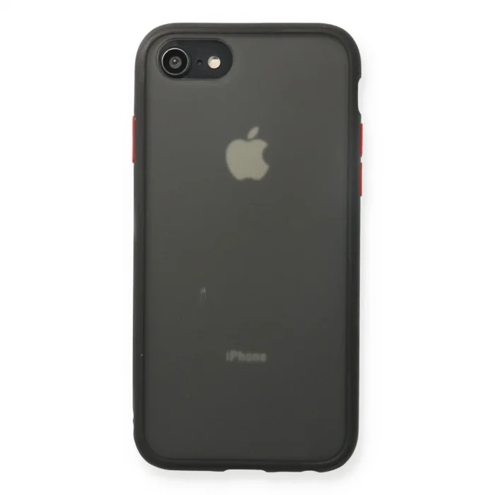 Apple İphone 7 Kılıf Montreal Silikon Kapak - Siyah