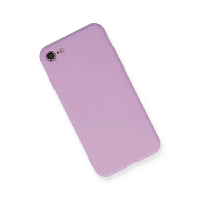 İphone 7 Kılıf Nano İçi Kadife Silikon - Lila