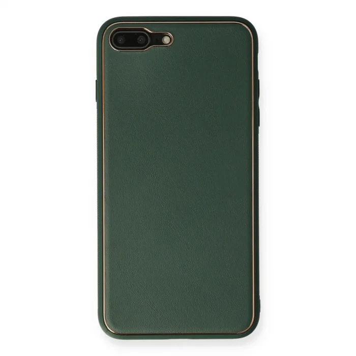 İphone 7 Plus Kılıf Coco Deri Silikon Kapak - Yeşil