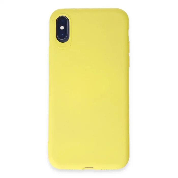 Apple İphone X Kılıf First Silikon - Sarı