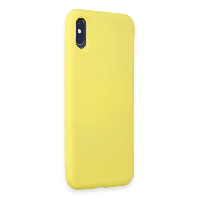 Apple İphone X Kılıf First Silikon - Sarı