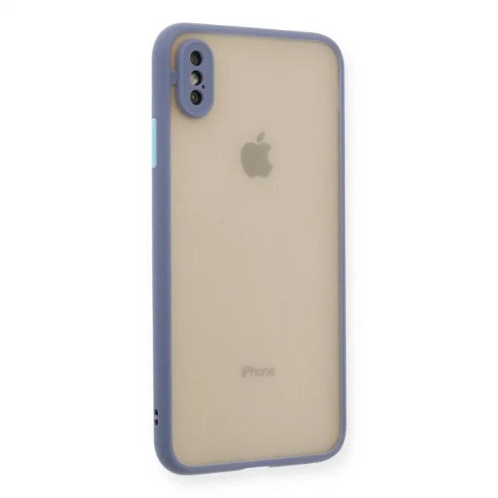 Apple İphone Xs Max Kılıf Montreal Silikon Kapak - Gri