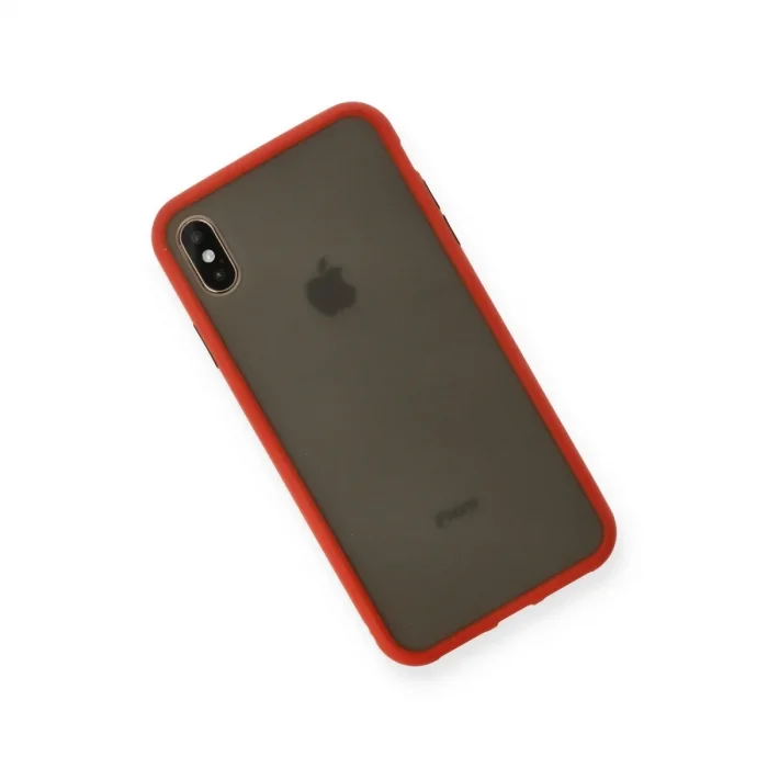 İphone Xs Max Kılıf Montreal Silikon Kapak - Kırmızı